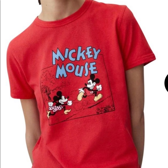 Zara Red ©disney Mickey Mouse Tee Shirt